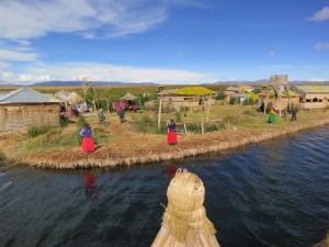 The islands of Uros on Lake Titicaca