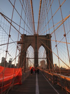 The beautifully symmetrical Brooklyn Bridge